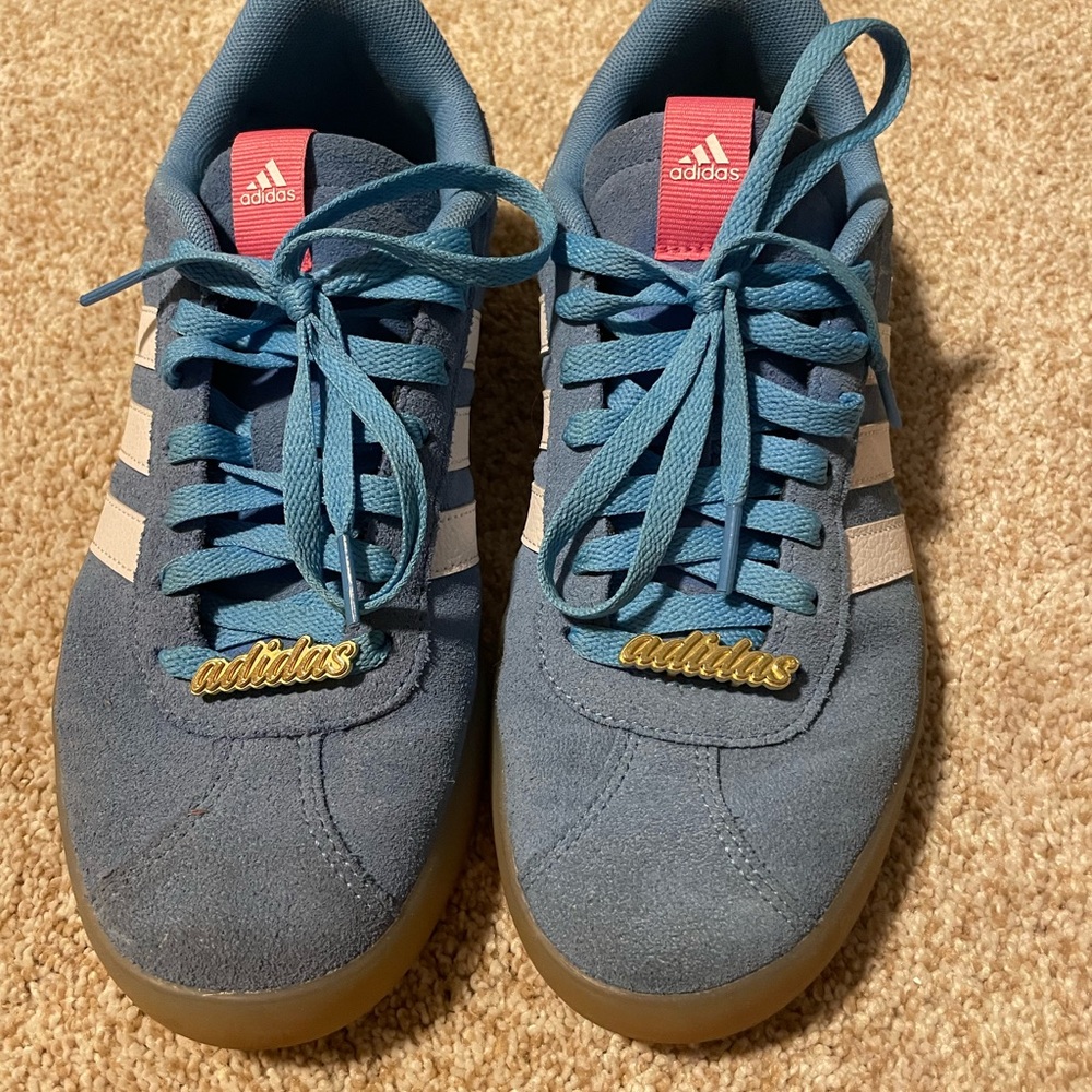Blue Adidas Court Shoes